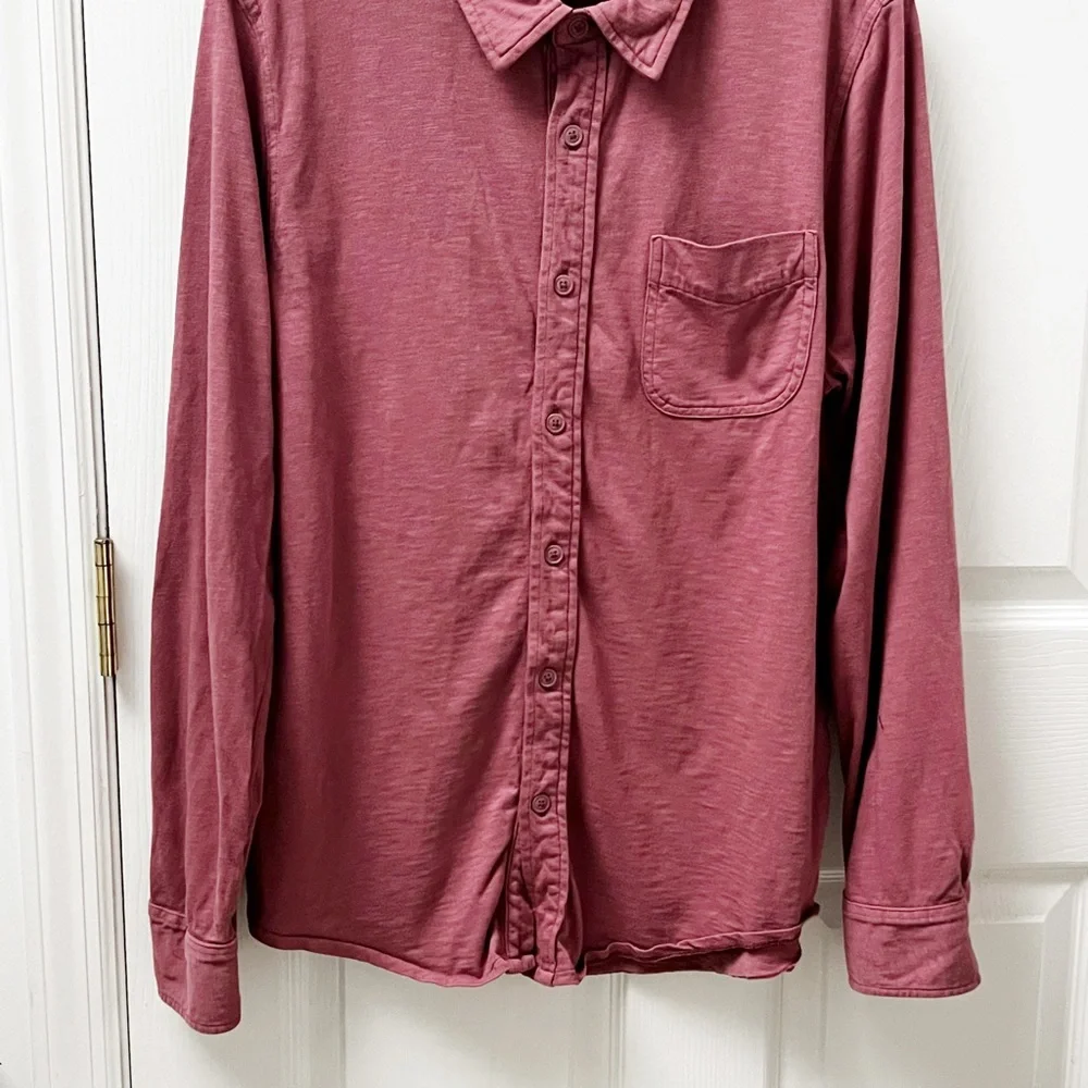 J. Crew Garment Dyed Harbor Shirt in Dark Red